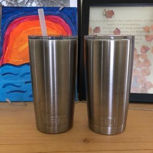 Two 20-oz Yeti tumblers
